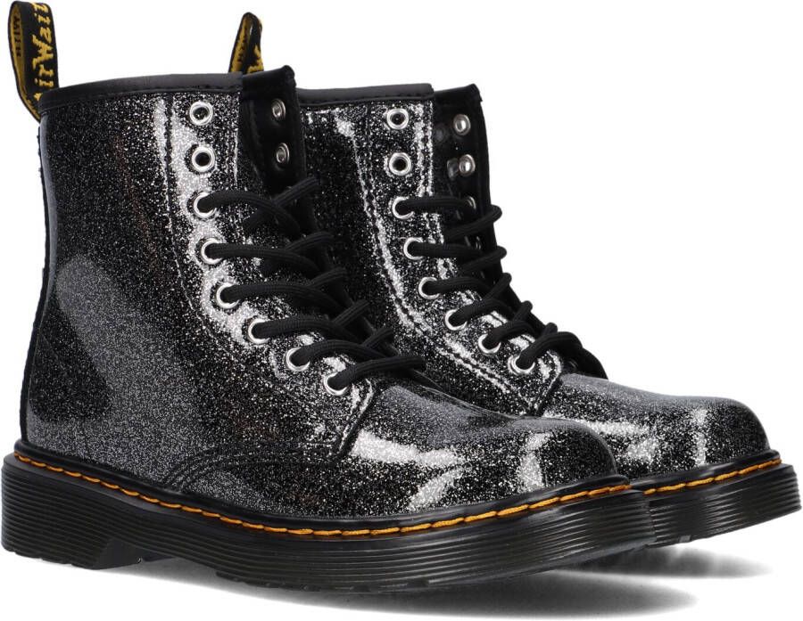 Dr. Martens 1460 J leren veterboots zwart zilver glitter