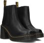 Dr. Martens Zwarte Leren Laarzen met Elastische Inzetstukken Black Dames - Thumbnail 1