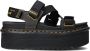 Dr. Martens Zwarte Leren Platte Sandalen met Klittenbandsluiting Black Dames - Thumbnail 1