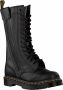 Dr. Martens Zwarte Leren Biker Boots met Diagonale Rits Black Dames - Thumbnail 1