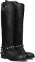 Elena Iachi Studded High Boots met kettingdetail Black Dames - Thumbnail 1