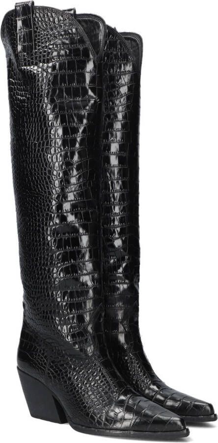 Elena Iachi Cowboy Boot met City Western Accenten Black Dames