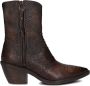 A.s.98 B84205 Enkellaarsjes Enkelboots met rits Dames Bruin - Thumbnail 4