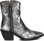 A.s.98 B84205 Enkellaarsjes Enkelboots met rits Dames Zilver - Thumbnail 4