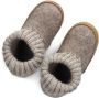 Bergstein Cozy Lux Pantoffels Sloffen Kids Beige - Thumbnail 9