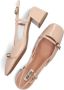 BiBi Lou Dames Pumps Damesschoenen Leer Blokhak hoogte 676Z21 Nude - Thumbnail 7