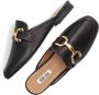 Bibi Lou Zwarte Leren Loafers met Gouden Detail Black Dames - Thumbnail 6