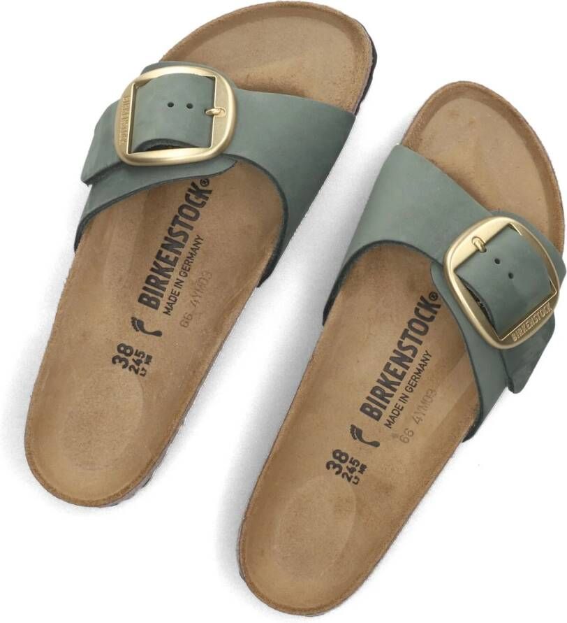 BIRKENSTOCK Groene Slippers Madrid Buckle Nub Slip