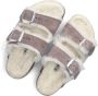 Birkenstock Paarse Shearling Meisjes Slippers Purple Dames - Thumbnail 6