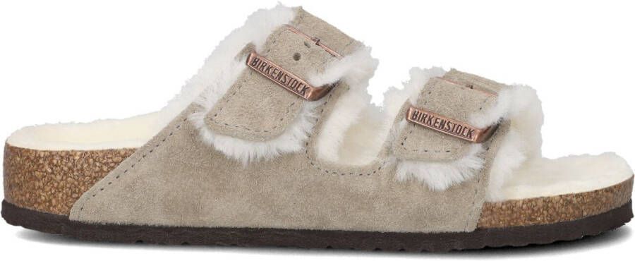 BIRKENSTOCK Taupe Slippers Arizona Shearling