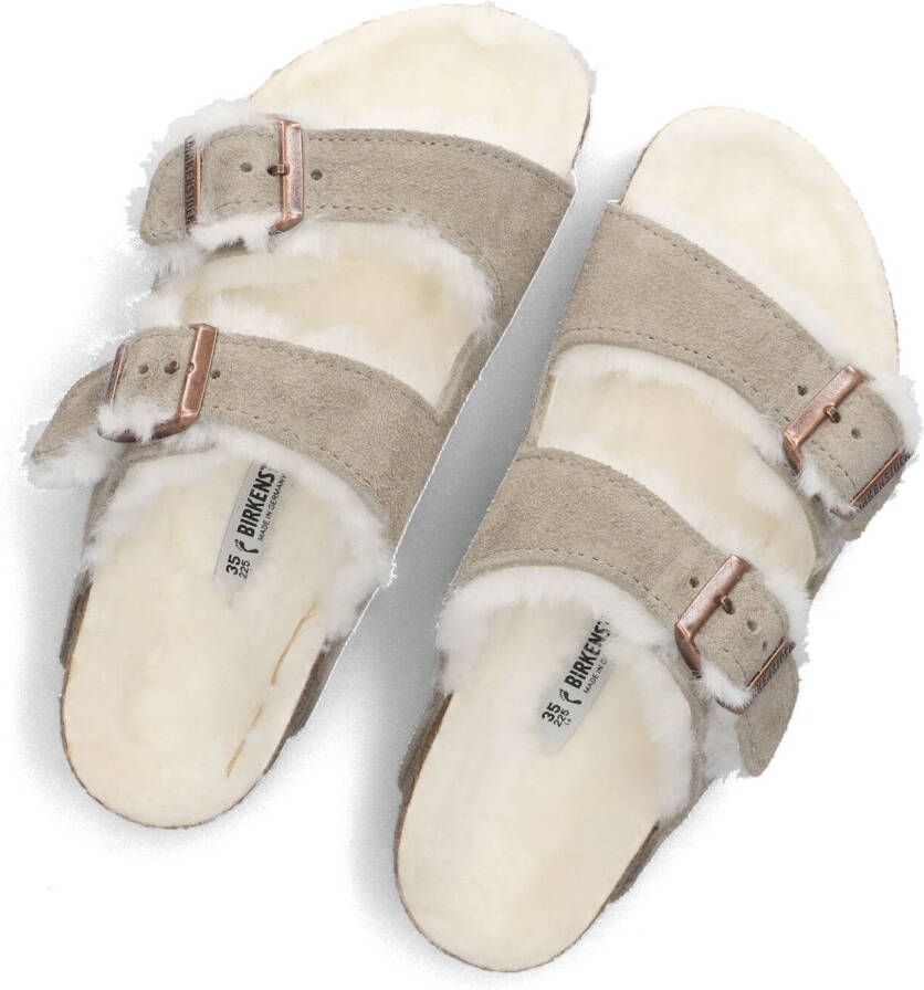 BIRKENSTOCK Taupe Slippers Arizona Shearling