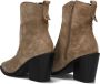 BLASZ 14 Enkellaarsjes Enkelboots met rits Dames Taupe - Thumbnail 4