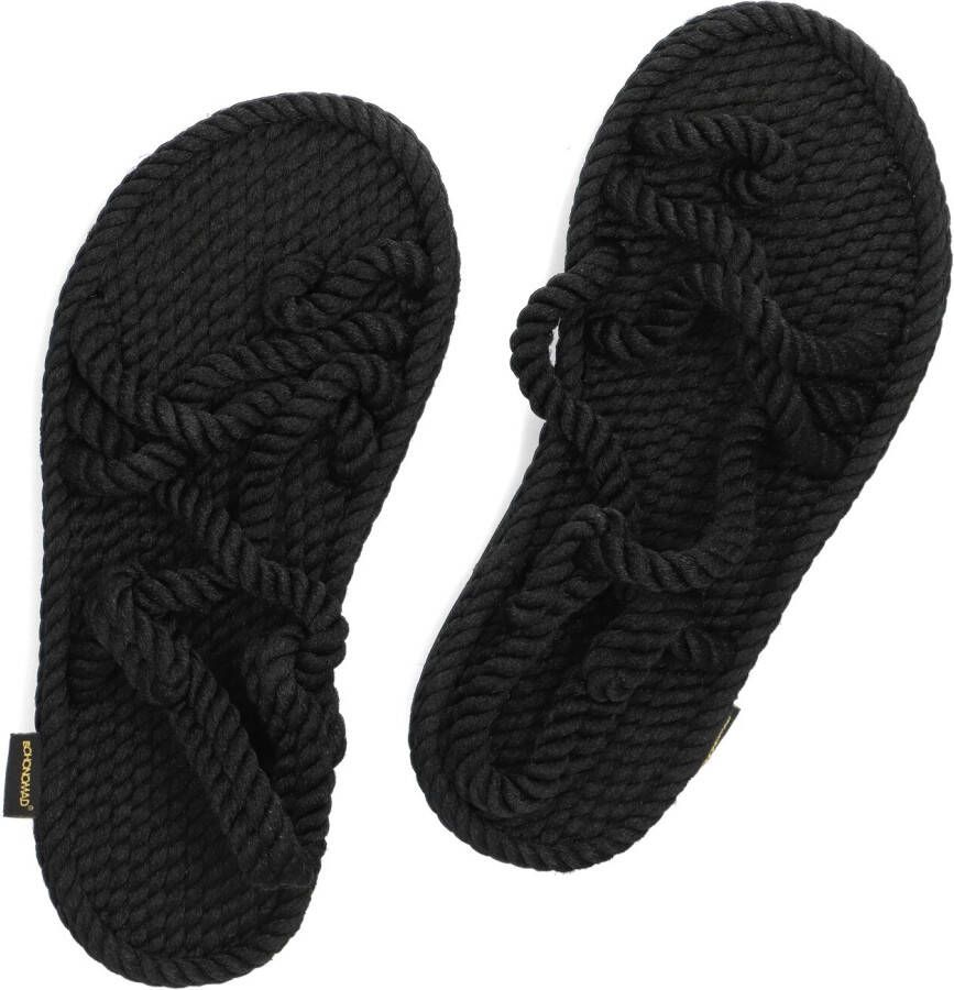 BOHONOMAD Zwarte Sandalen Ibiza Flat