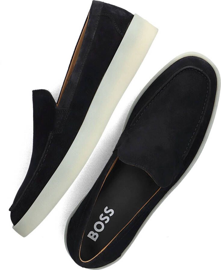 BOSS Blauwe Instappers Clay Loafer