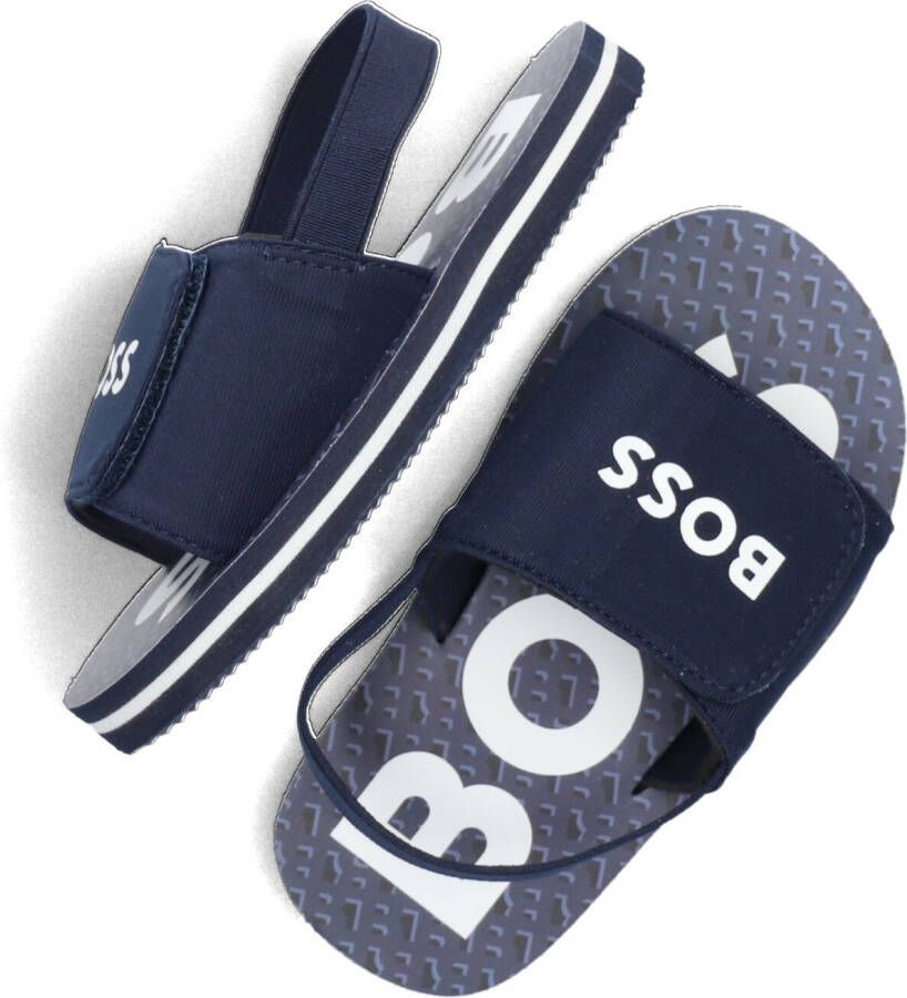 BOSS KIDS Blauwe Slippers Chinelo J50889