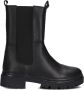 Braqeez 424563-589 Meisjes Chelsea Boots Zwart Leer Elastiek Met Rits - Thumbnail 3