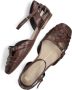 Bronx Gekruiste Band Leren Sandalen Brown Dames - Thumbnail 7