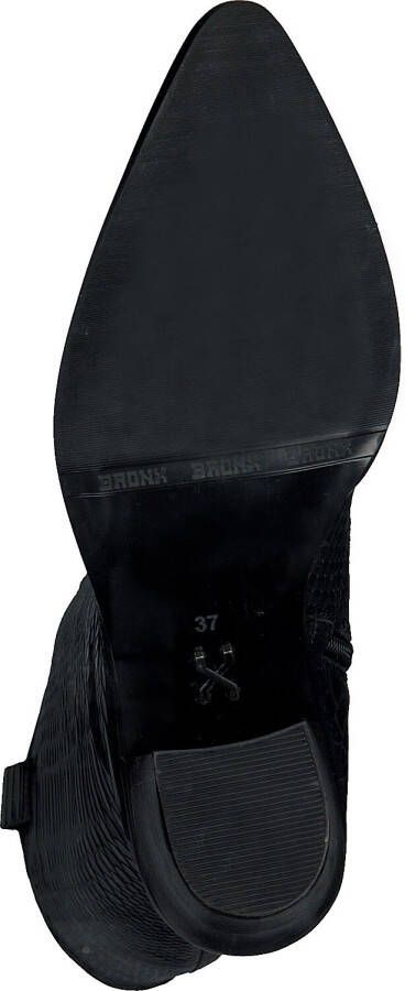 Bronx New-Americana-Low Metal Toe leren cowboylaarzen slangenprint zwart - Foto 5