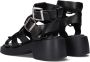 Bronx Vita-sandal 84937 Sandalen Dames Zwart - Thumbnail 4