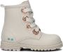 BunniesJR Bunnies JR Tosca Trots Meisjes Biker Boots Beige Leer Veters - Thumbnail 4