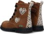 BunniesJR Bunnies JR Thijs Trots Meisjes Biker Boots Bruin Leer Veters - Thumbnail 4