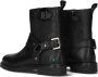 BunniesJR 224866-589 Meisjes Biker Boots Zwart Leer Gesp Met Rits - Thumbnail 4