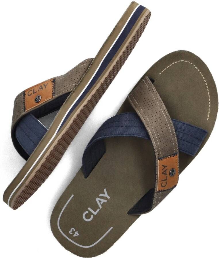 CLAY Groene Slippers 002