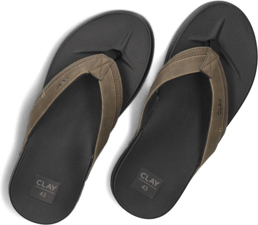 CLAY Groene Slippers 003