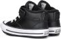 Converse Chuck Taylor Allstar Leather Zwart Klittenband Sneakers Jongens - Thumbnail 3