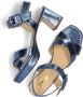 Ctwlk. Blauwe Leren Sandalen met Blokhak Blue Dames - Thumbnail 5