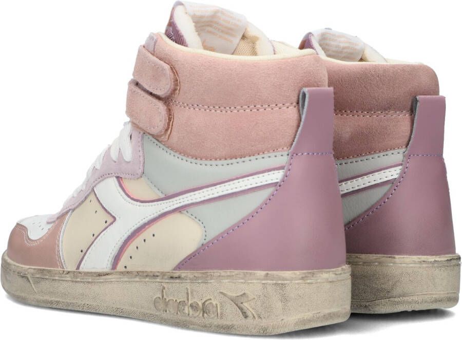 Diadora Roze Hoge Sneaker Magic Basket Mid Icona Woman