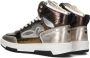 Fred de la Bretoniere Yara High Hoge sneakers Leren Sneaker Dames Zilver - Thumbnail 4