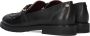 Fred de la Bretoniere Paris Loafer Zwart Leer Franje Black Dames - Thumbnail 4