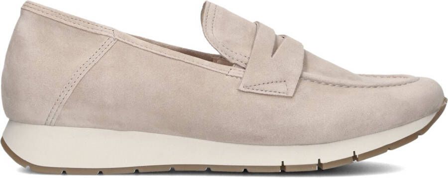 Gabor Beige Suède Loafers Stijlvolle Comfortabele Schoenen Beige Dames