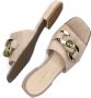 Gabor Beige Suède Slipper met Kettingdetail Beige Dames - Thumbnail 6