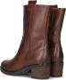 Gabor Cognac Leren Enkellaarsjes Stijlvol Comfort Brown Dames - Thumbnail 4