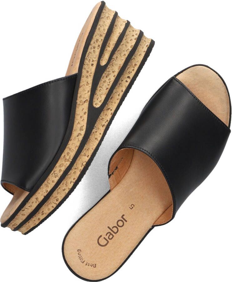 GABOR Zwarte Slippers 650.1