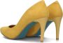 Giulia Dames Pumps in Imitatie suede (Geel) - Thumbnail 4