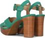 Goosecraft Groene Suède Kruisband Sandalen Green Dames - Thumbnail 3