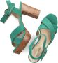 Goosecraft Groene Suède Kruisband Sandalen Green Dames - Thumbnail 5