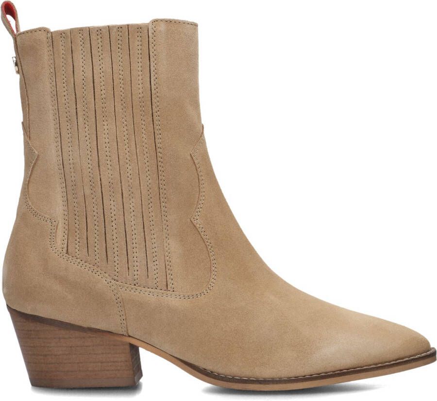 HABOOB Beige Enkellaarsjes Claire