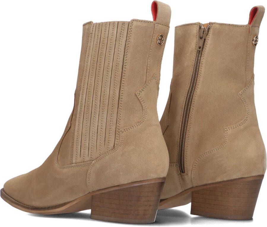 HABOOB Beige Enkellaarsjes Claire