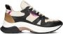 Haboob P7386 Lage sneakers Leren Sneaker Dames Zwart - Thumbnail 2