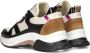 Haboob P7386 Lage sneakers Leren Sneaker Dames Zwart - Thumbnail 3