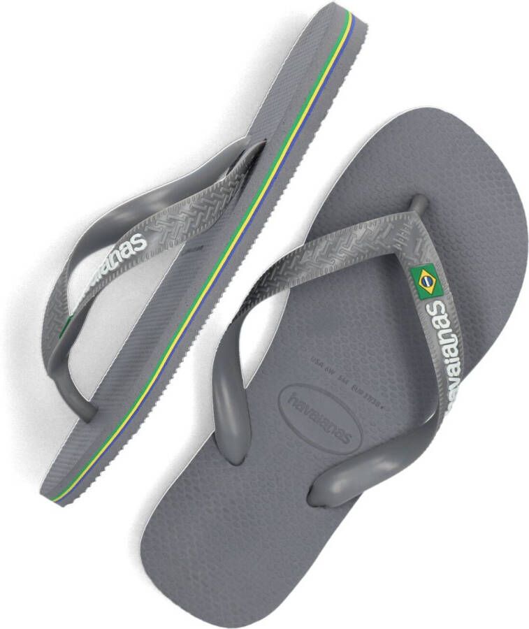 HAVAIANAS Grijze Slippers Brasil Logo Dames