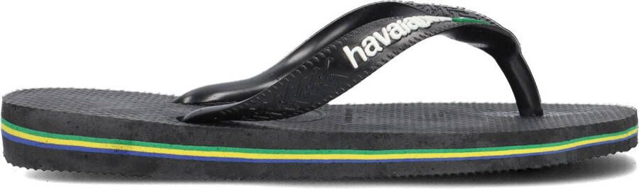 HAVAIANAS Zwarte Slippers Brasil Logo Kids