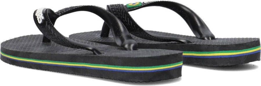 HAVAIANAS Zwarte Slippers Brasil Logo Kids