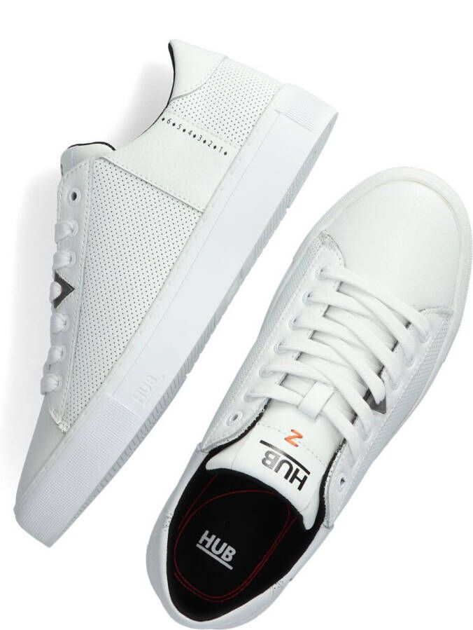 HUB Witte Lage Sneakers Hook-m