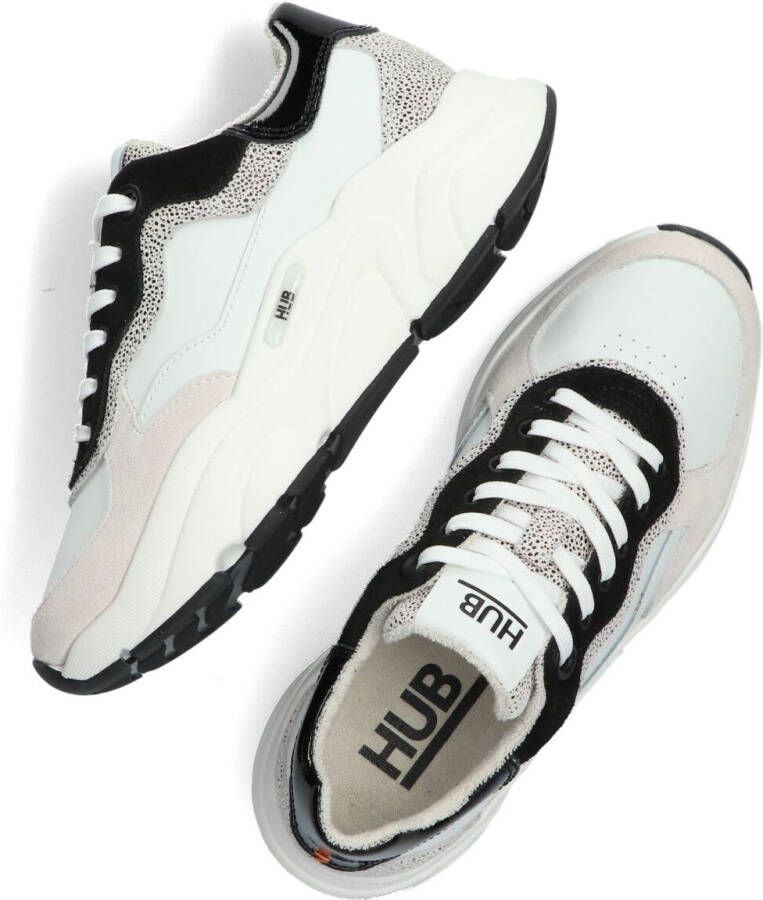 HUB Witte Lage Sneakers Rock-w