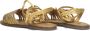 Inuovo Gouden Strappy Leren Sandalen Yellow Dames - Thumbnail 5